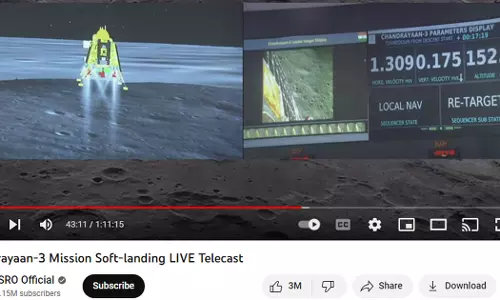 Chandrayaan 3 live streaming became the most viewed YouTube streaming of all time on YouTube