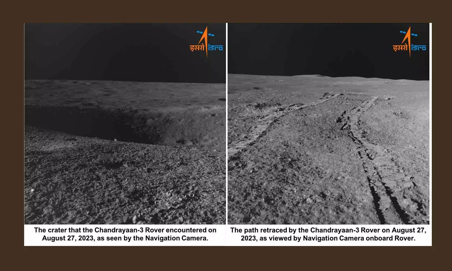 isro released images from chandrayaan-3 rover