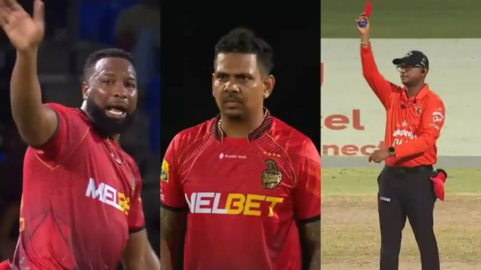 Sunil Narine ,slow-overs, red card,umpire,penalty, red card in cricket