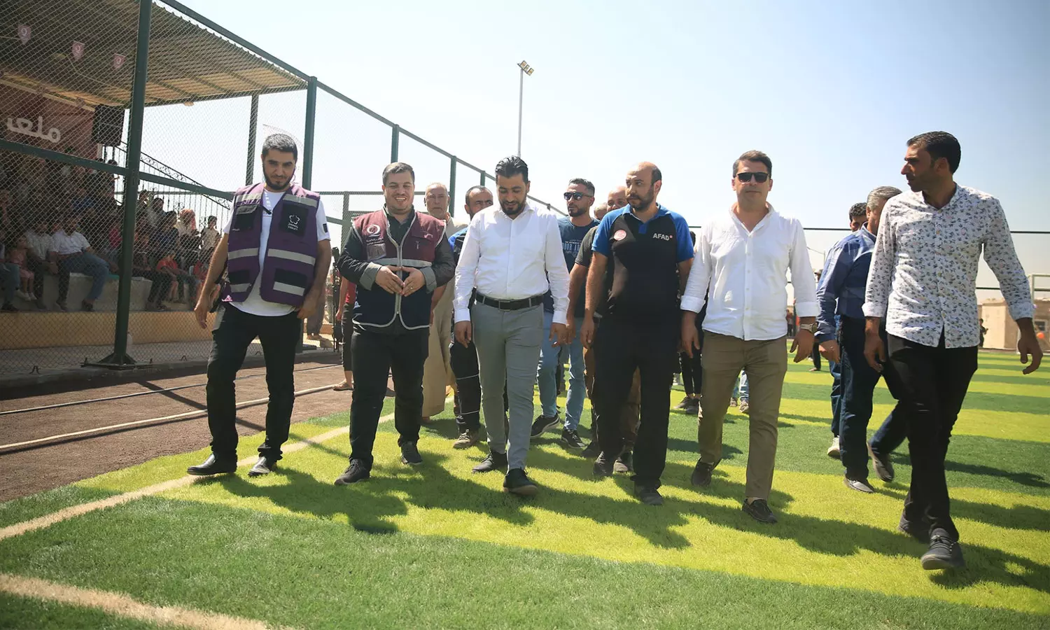 Qatar charity builds football stadium in Syrian refugee camp
