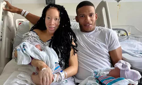 ജന്മദിനത്തിൽ ഇരട്ട കുഞ്ഞുങ്ങളെ വരവേറ്റ് ദമ്പതികൾ ജന്മദിനത്തിൽ ഇരട്ട കുഞ്ഞുങ്ങളെ വരവേറ്റ് ദമ്പതികൾ