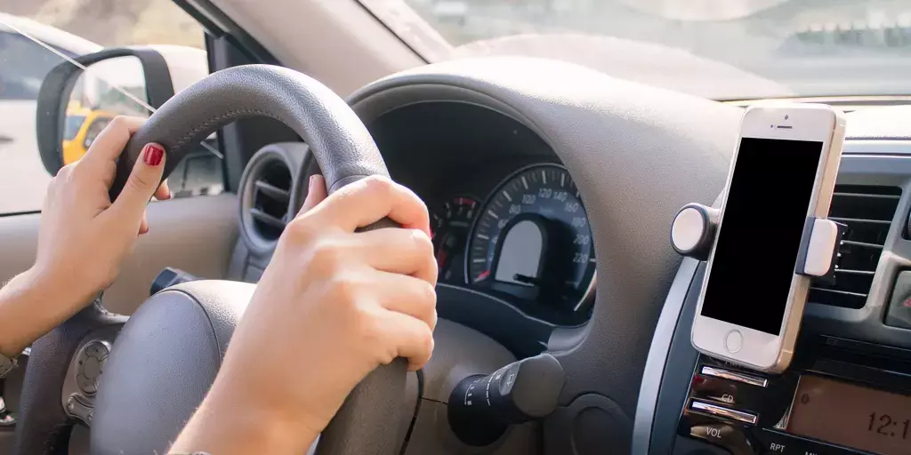 Touching a mobile while driving