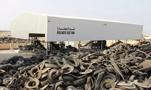 Tire recycling plant