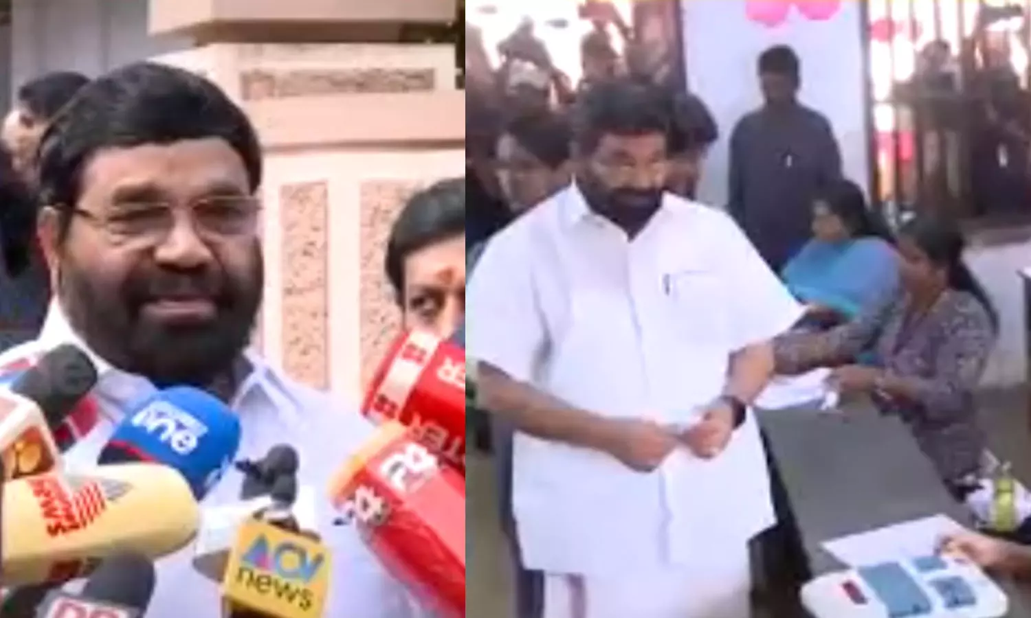 Minister VN Vasavan cast his vote Minister VN Vasavan cast his vote