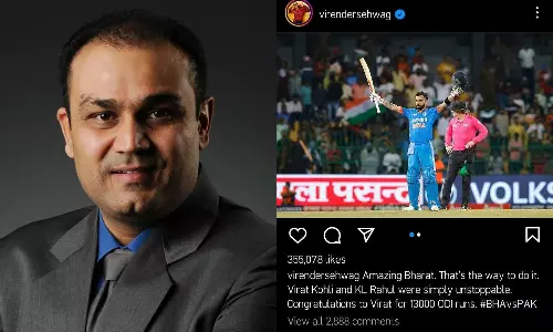 ഭാരത് Vs പാക്; വീണ്ടും ഇന്ത്യയെ വെട്ടി അഭിനന്ദന പോസ്റ്റുമായി സെവാഗ്