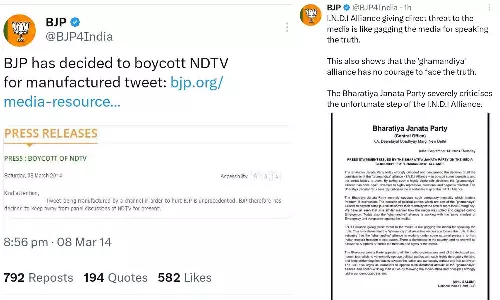 bjp double stand on media freedom