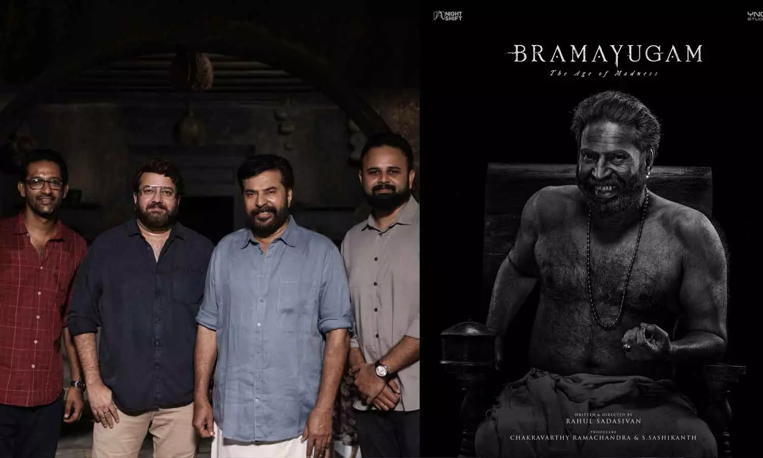 ഭ്രമയുഗത്തിലെ മമ്മൂട്ടിയുടെ രംഗങ്ങളുടെ ചിത്രീകരണം പൂർത്തിയായി; ചിത്രം അടുത്ത വർഷം ആദ്യത്തിൽ റിലീസാകും ഭ്രമയുഗത്തിലെ മമ്മൂട്ടിയുടെ രംഗങ്ങളുടെ ചിത്രീകരണം പൂർത്തിയായി; ചിത്രം അടുത്ത വർഷം ആദ്യത്തിൽ റിലീസാകും