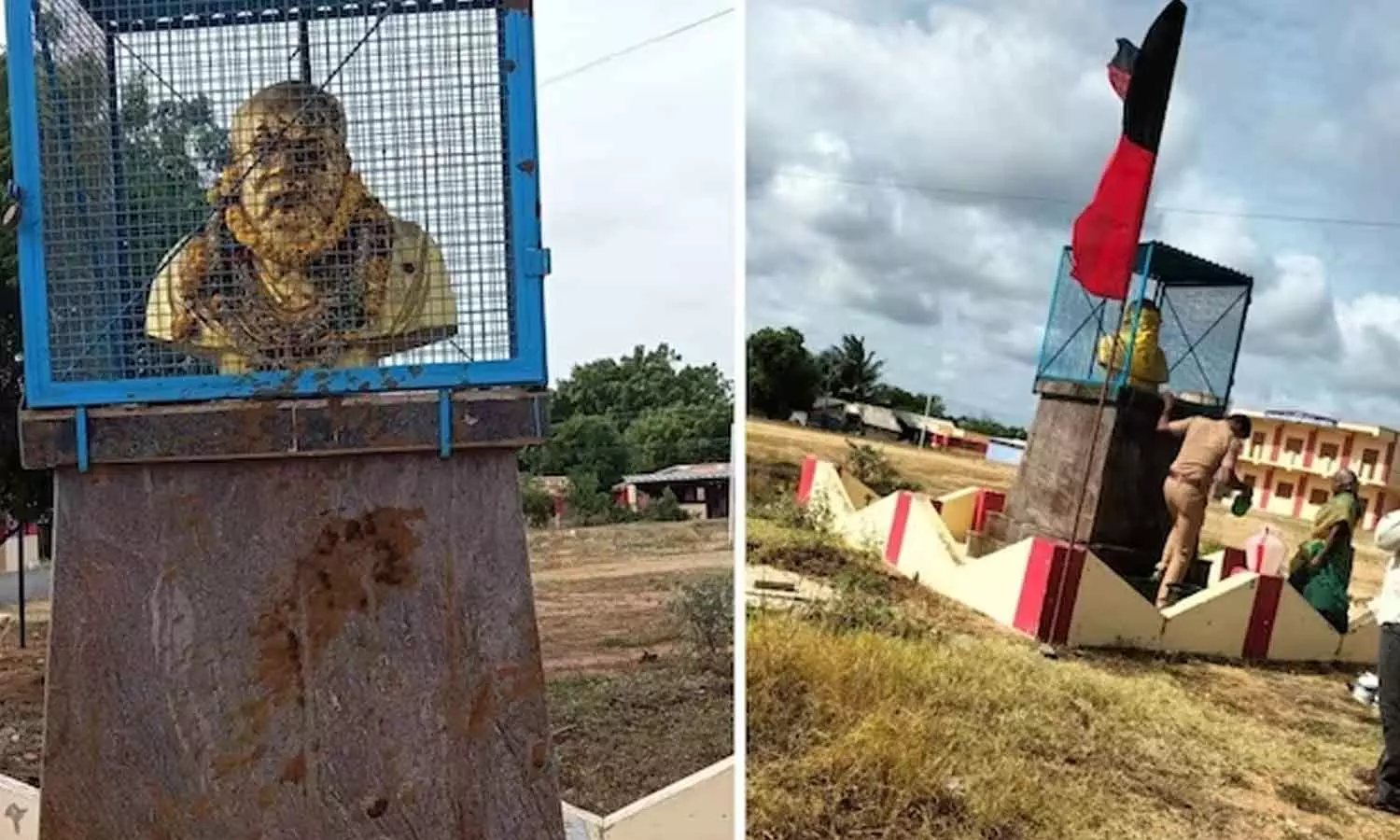 തമിഴ്‌നാട്ടിൽ പെരിയാറിന്റെ പ്രതിമക്ക് നേരെ ചാണകമേറ്
