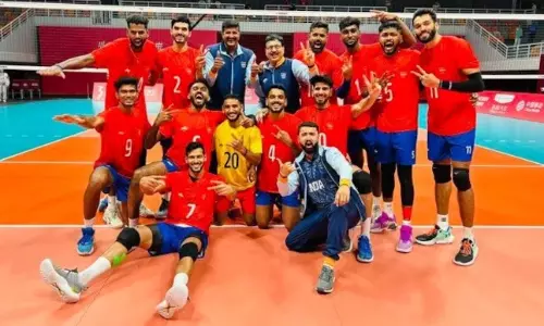 ഏഷ്യൻ ഗെയിംസ് വോളീബോൾ; കൊറിയയെ തകർത്ത്  ഇന്ത്യ