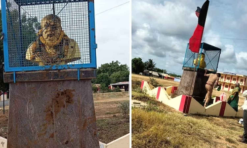 തമിഴ്‌നാട്ടിൽ പെരിയാറിന്റെ പ്രതിമക്ക് നേരെ ചാണകമേറ്