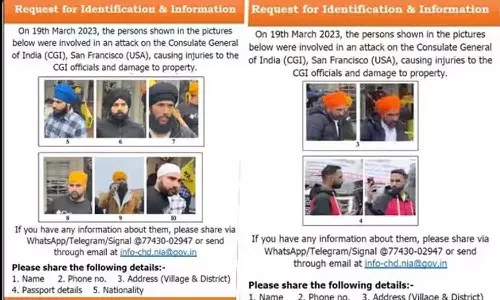 സാൻഫ്രാൻസിസ്‌കോയിലെ ഇന്ത്യൻ കോൺസുലേറ്റ് ആക്രമണം; പത്ത് പ്രതികളുടെ ചിത്രങ്ങൾ എൻ.ഐ.എ പുറത്തുവിട്ടു