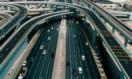 Lane change on the road