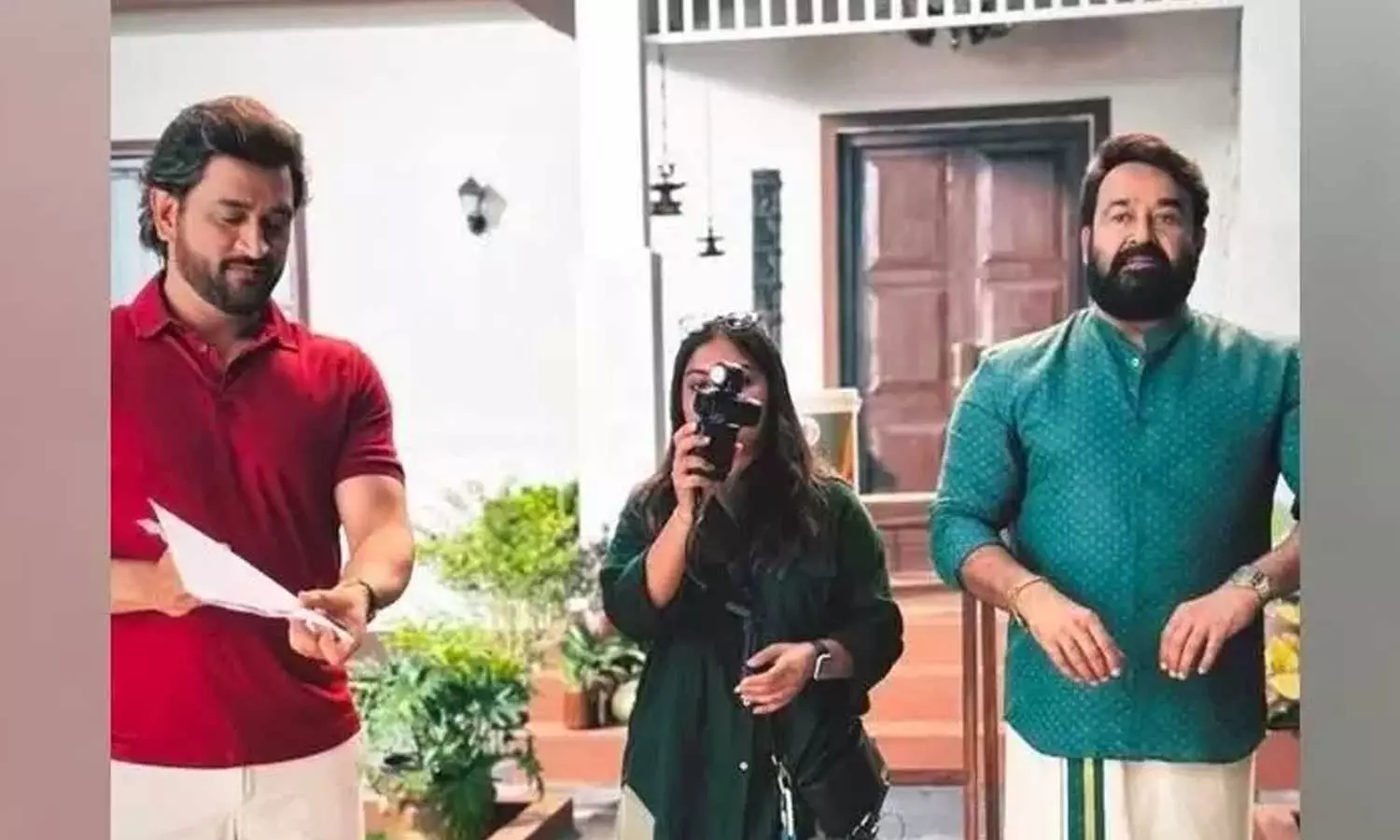 Two Legends In One Frame: Internet Reacts As MS Dhoni Joins Superstar Mohanlal For Ad Shoot | entertainment News