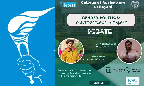 KSU Thiruvananthapuram Vellayani Agriculture College Unit, gender politics debate, KSU gender politics debate