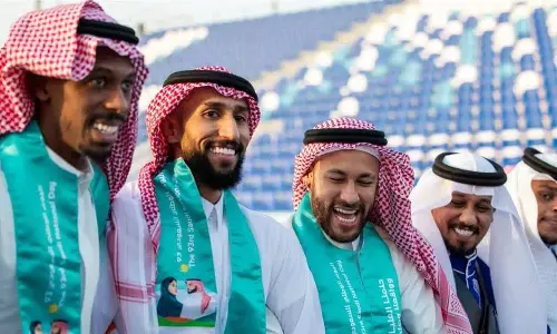 സൗദി ദേശീയ ദിനാഘോഷത്തിൽ സജീവമായി സൂപ്പർ താരങ്ങൾ