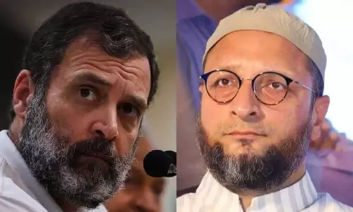 വയനാട്ടല്ല, ഹൈദരാബാദിൽ എനിക്കെതിരെ മത്സരിക്കൂ; രാഹുലിനെ വെല്ലുവിളിച്ച് ഉവൈസി വയനാട്ടല്ല, ഹൈദരാബാദിൽ എനിക്കെതിരെ മത്സരിക്കൂ; രാഹുലിനെ വെല്ലുവിളിച്ച് ഉവൈസി