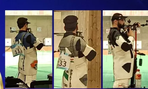 India wins gold in men’s 50m rifle 3P team event