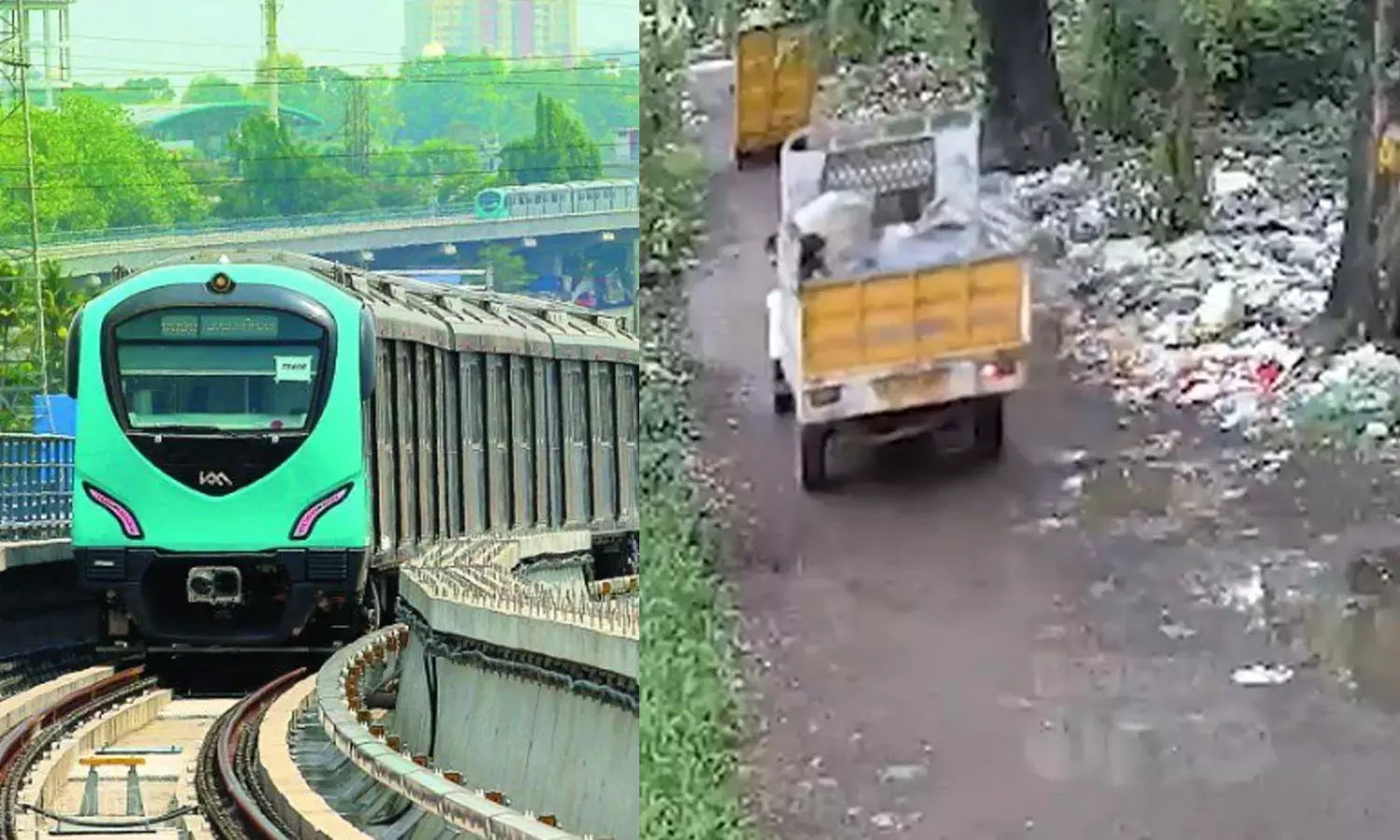 Ernakulam Kakkanad Metro land is garbage dump