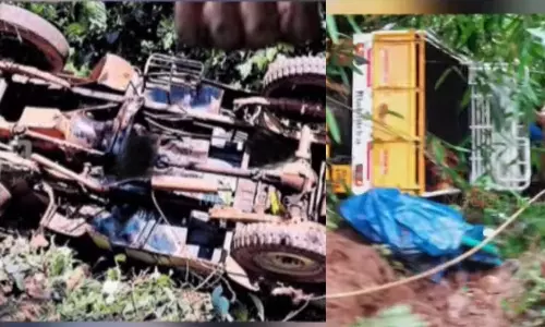 ഇടുക്കിയിൽ പിക്കപ്പ് വാൻ കൊക്കയിലേക്ക് മറിഞ്ഞ് ഇതര സംസ്ഥാന തൊഴിലാളി മരിച്ചു