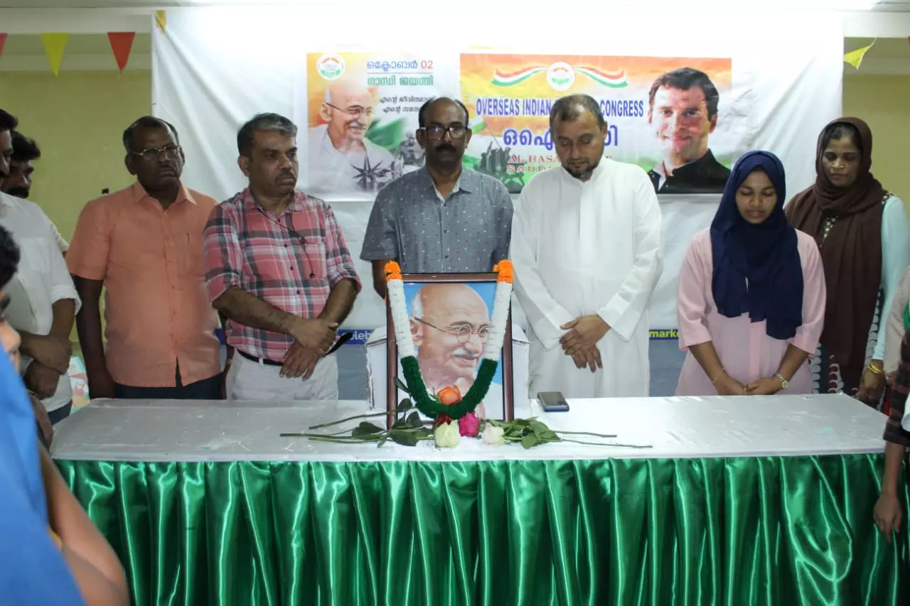 അൽഹസ്സ ഒഐസിസി ഗാന്ധിജയന്തി ആഘോഷിച്ചു