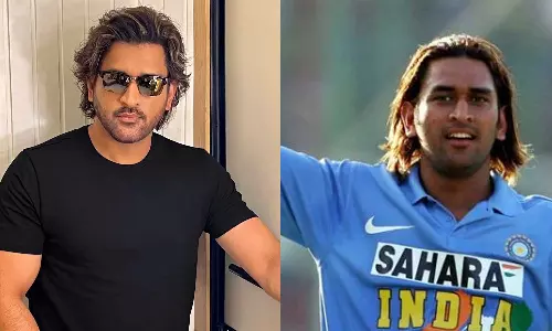 MS Dhoni sets Internet on fire with his new hairstyle. Pics are viral | SPORTS NEWS