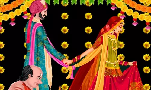 taking seven rounds around the sacred fire