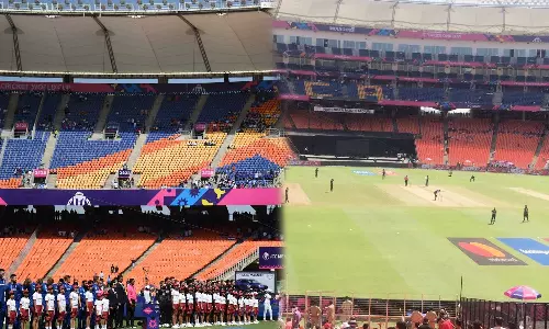 Empty stands for England vs New Zealand World Cup opener sparks International media outrage, ICC ODI World Cup 2023, Ahmedabad stadium empty, Narendra Modi stadium, England vs New Zealand,