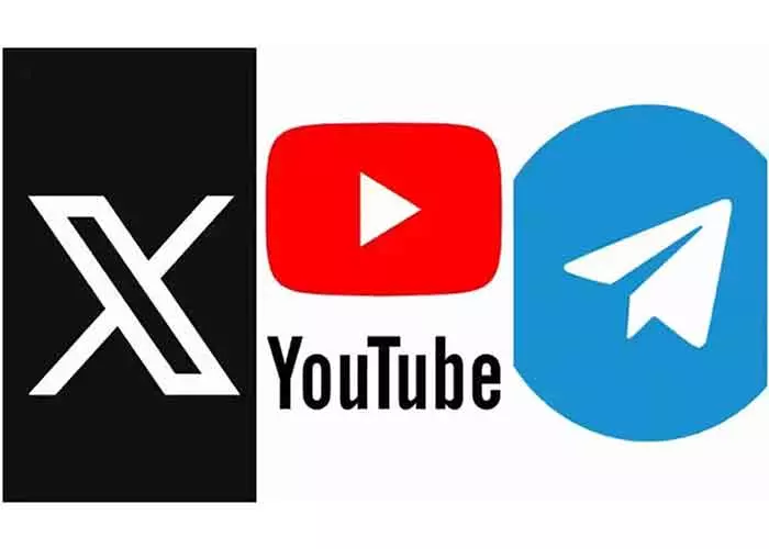 X, YouTube, Telegram