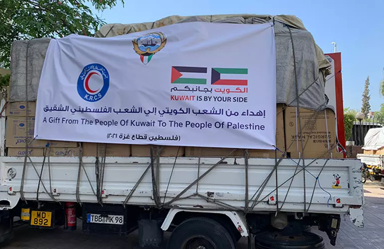 ഫലസ്തീന് പിന്തുണയേറുന്നു; സംഭാവന കാമ്പയിൻ   ആരംഭിച്ച് കുവൈത്ത് റെഡ് ക്രസന്റ്
