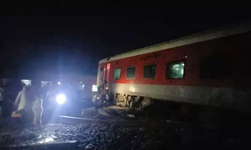 The train derailed at Raghunathpur in Bihar