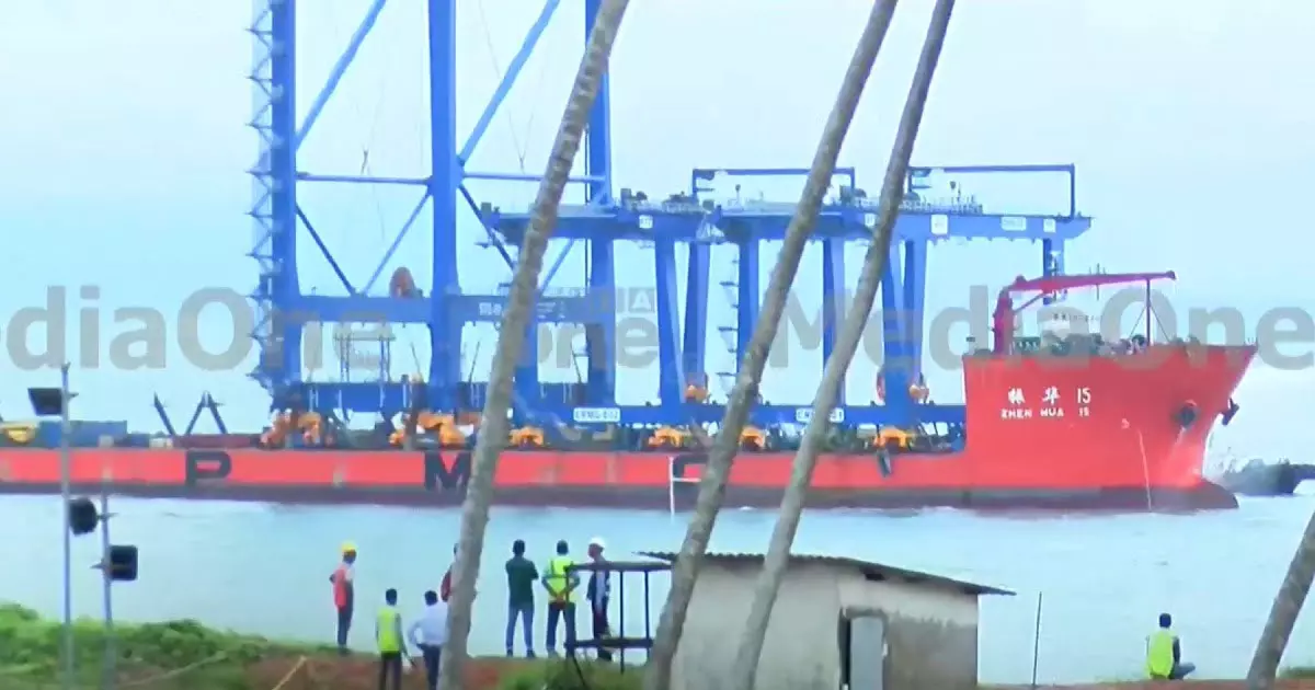 The first cargo ship arrived at Vizhinjam International Port