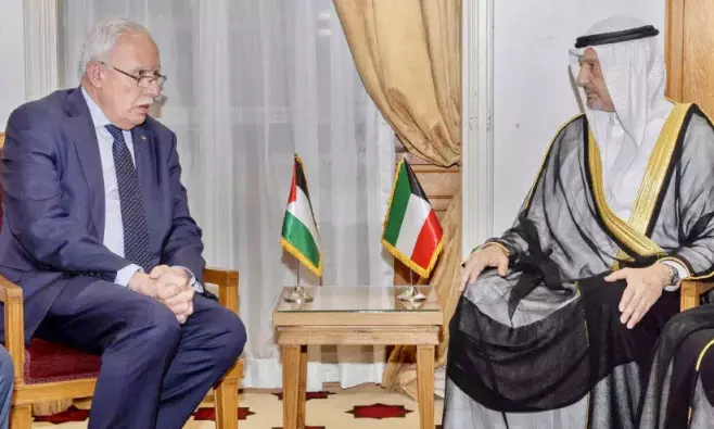 കുവൈത്ത്-ഫലസ്തീൻ വിദേശകാര്യ മന്ത്രിമാർ കൂടിക്കാഴ്ച നടത്തി