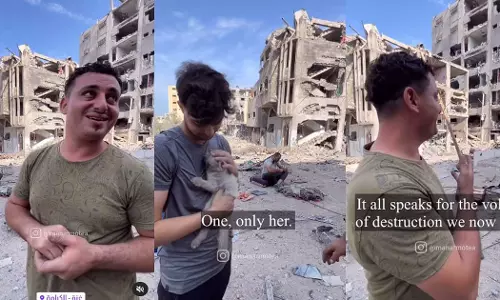 A video of a Palestinian youth who stands undaunted despite Israeli atrocities has gone viral
