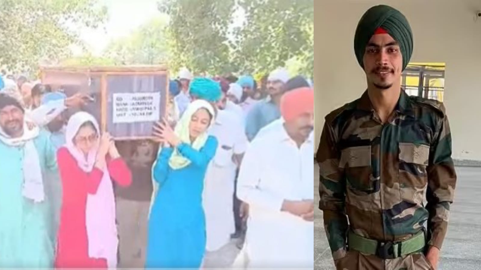 സൈന്യത്തിന്റെ ഔദ്യോഗിക ബഹുമതിയില്ല, മൃതദേഹം എത്തിച്ചത് സ്വകാര്യ ആംബുലൻസിൽ; വീരമൃത്യുവരിച്ച ആദ്യ അഗ്നിവീറിനോട് അവഗണന