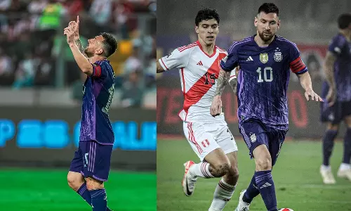 ഡബിൾ ബാരൽ ലിയോ; പെറുവിനെ പറത്തി അർജന്റീന