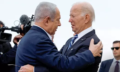 Joe Biden backs Benjamin Netanyahu in gaza hospital attack Joe Biden backs Benjamin Netanyahu in gaza hospital attack