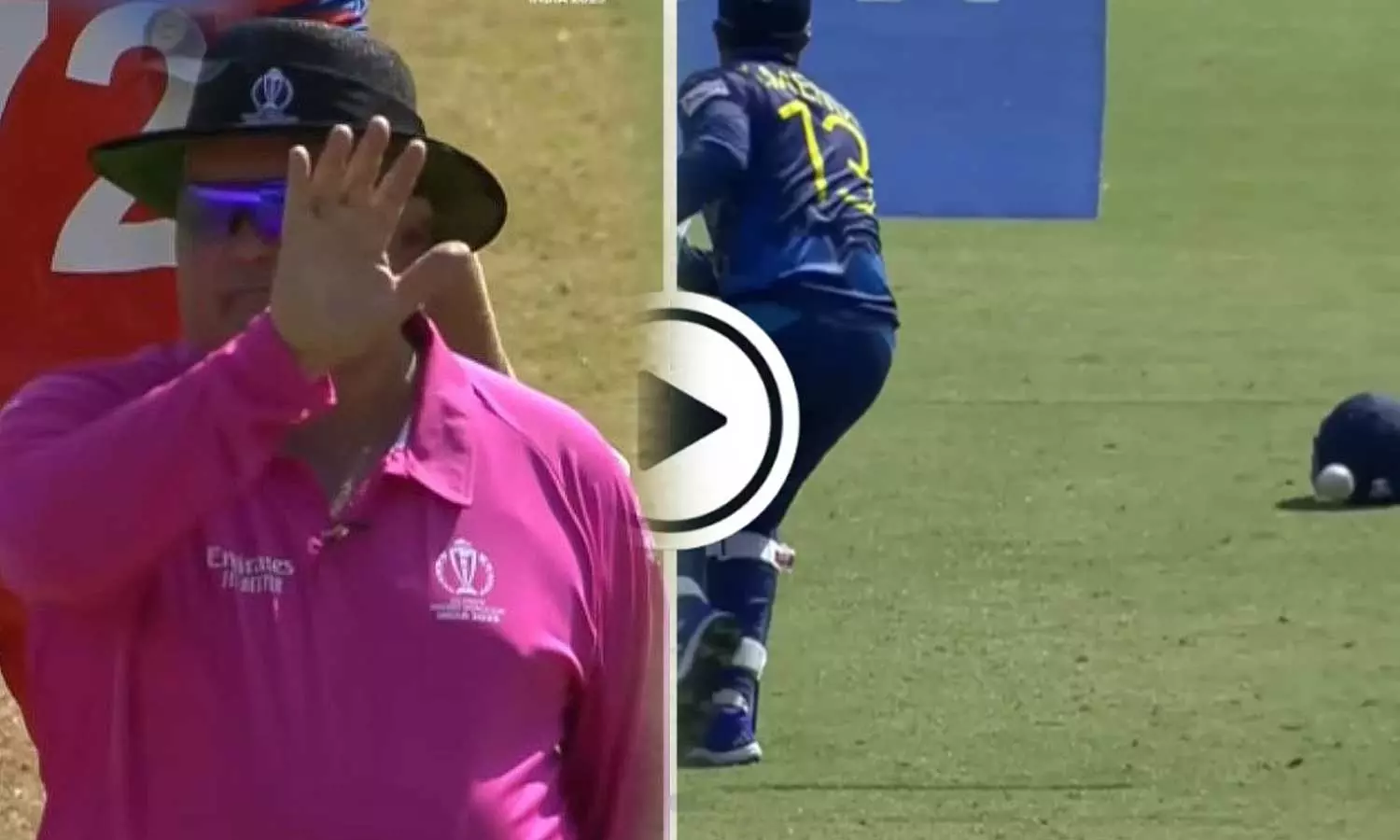 Netherlands gets five penalty runs after ball hits keeper’s helmet, Five penalty runs for Netherlands after ball hits helmet, Netherlands vs Sri Lanka, NED vs SL, ICC ODI World Cup 2023, CWC23