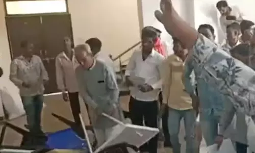 രാജ് സമന്ദിലെ ബി.ജെ.പി ഓഫീസ് പ്രവർത്തകർ അടിച്ചു തകർത്തു