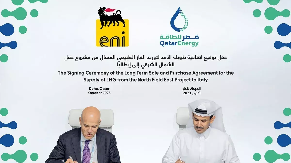ഖത്തര്‍ എനര്‍ജിയും ഇറ്റാലിയന്‍ ഊര്‍ജ കമ്പനിയും തമ്മില്‍ പ്രകൃതി വാതക വിതരണത്തിന് ധാരണ