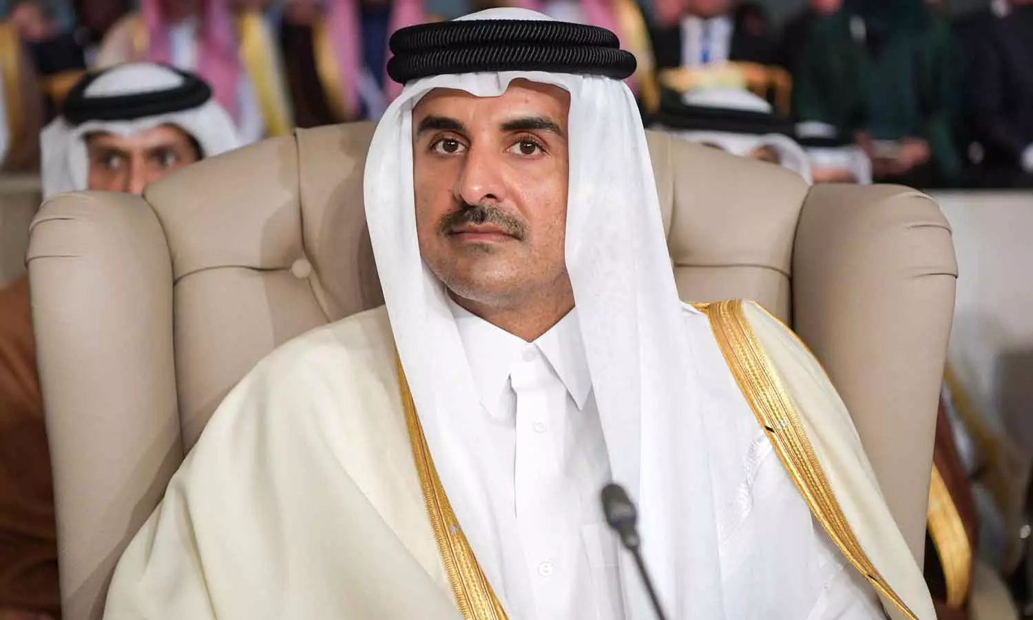 Qatar Emir against israel attack on Gazza Qatar Emir against israel attack on Gazza