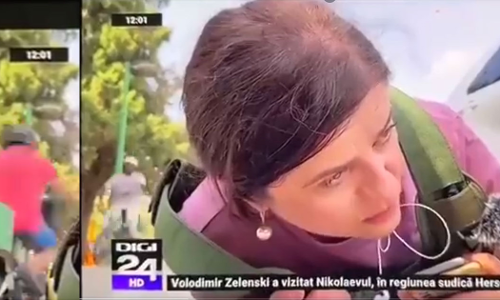 Israeli propaganda poster on plane, Romanian reporter false reporting on Hamas