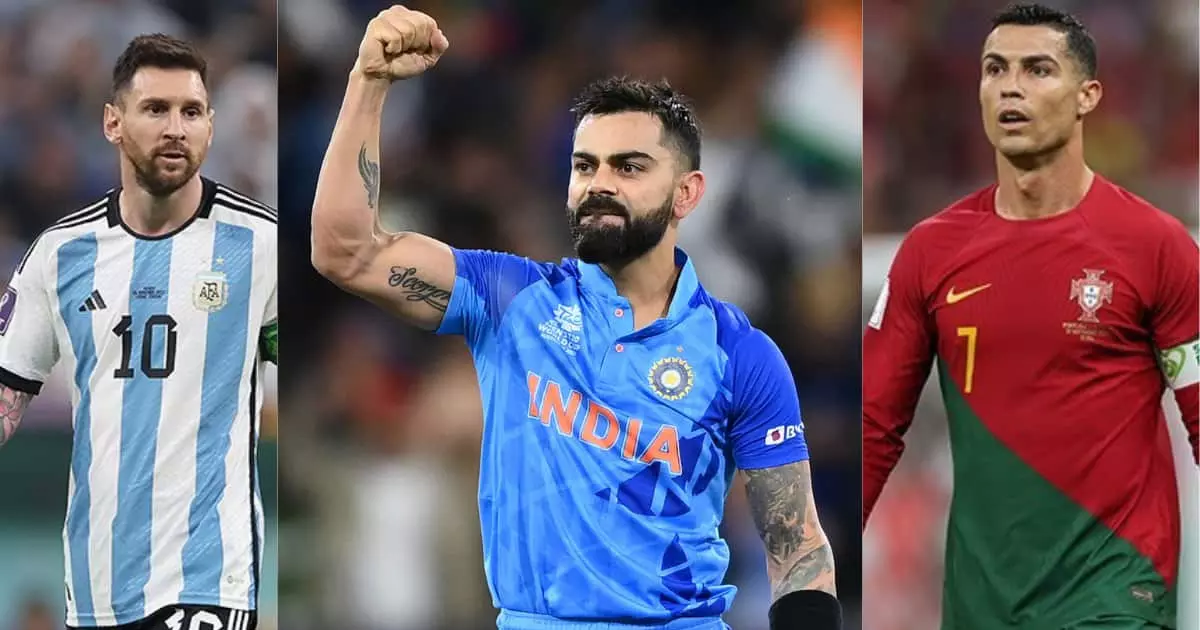 2023ലെ ഗൂഗ്ൾ സേർച്ച്: റൊണാൾഡോക്കും മെസ്സിക്കുമൊപ്പം കോഹ്ലിയും ആദ്യ അഞ്ചിൽ 2023ലെ ഗൂഗ്ൾ സേർച്ച്: റൊണാൾഡോക്കും മെസ്സിക്കുമൊപ്പം കോഹ്ലിയും ആദ്യ അഞ്ചിൽ