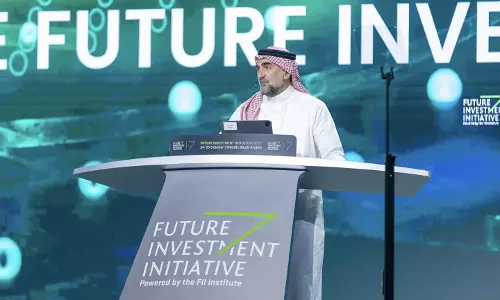 Business and political leaders, including H.R.H Mohammed Bin Salman, gather for first day of Future of Investment Initiative conference in Riyadh Business and political leaders, including H.R.H Mohammed Bin Salman, gather for first day of Future of Investment Initiative conference in Riyadh