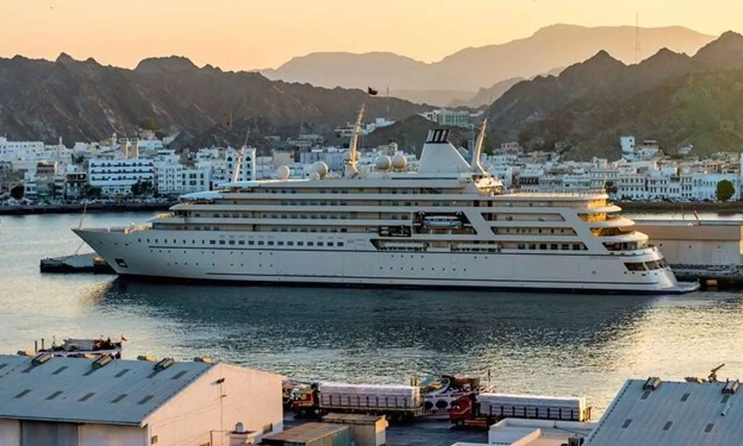 first luxury cruise ship of the year arrives at the Sultan Qaboos Port in Matra, Oman first luxury cruise ship of the year arrives at the Sultan Qaboos Port in Matra, Oman