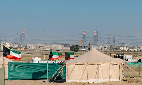 കുവൈത്തിൽ അനധികൃത ശൈത്യകാല   തമ്പുകൾ മുനിസിപ്പാലിറ്റി നീക്കം ചെയ്തു