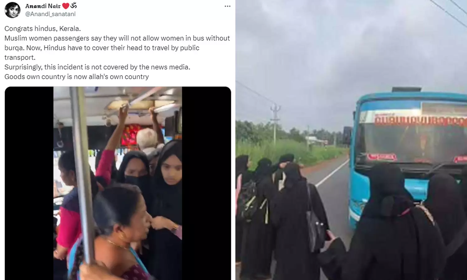 Hindutwa Group spreads disinformation about video on muslim students stopping bus in Kasargod
