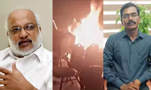 ആർ.എസ്.എസും മറ്റും നടത്തുന്ന ജിംഗോയിസ്റ്റ് കപട ദേശീയതാ പ്രചാരണത്തിൽ മയങ്ങിപ്പോയ ഒരാളാണോയിത്? എം.എ ബേബി