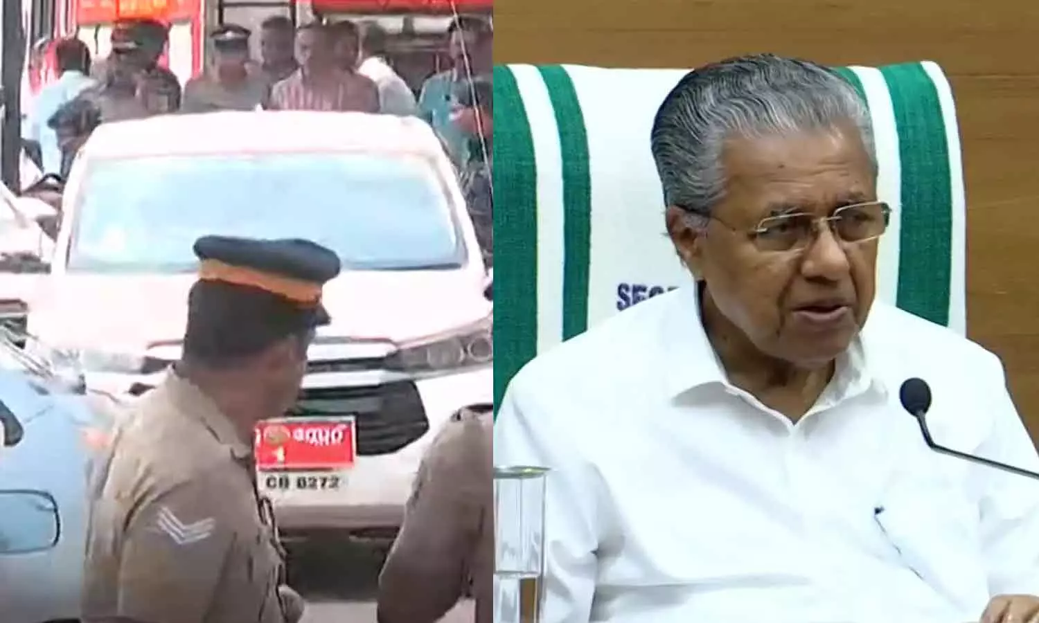 മുഖ്യമന്ത്രി പിണറായി വിജയൻ കളമശ്ശേരിയിലെ സ്ഫോടനം നടന്ന സ്ഥലം സന്ദർശിച്ചു മുഖ്യമന്ത്രി പിണറായി വിജയൻ കളമശ്ശേരിയിലെ സ്ഫോടനം നടന്ന സ്ഥലം സന്ദർശിച്ചു