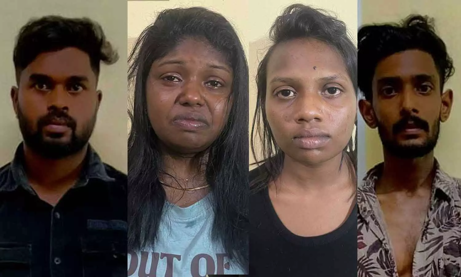 യൂട്യൂബറെ ഹണിട്രാപ്പിനിരയാക്കിയ കേസിൽ നാല് പേരെ പൊലീസ് അറസ്റ്റ് ചെയ്തു യൂട്യൂബറെ ഹണിട്രാപ്പിനിരയാക്കിയ കേസിൽ നാല് പേരെ പൊലീസ് അറസ്റ്റ് ചെയ്തു