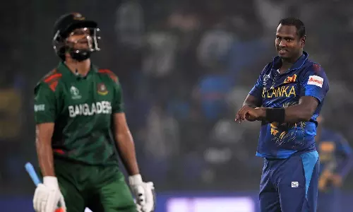 ടൈംഡ് ഔട്ട് എടുക്കട്ടേ...;  മാത്യൂസിന്‍റെ മധുരപ്രതികാരം